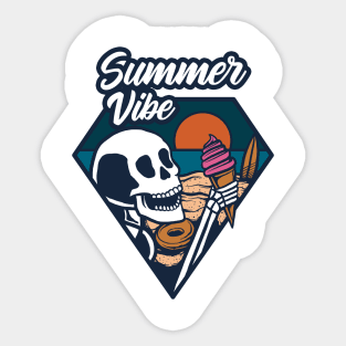 summer vibe illustration design Sticker